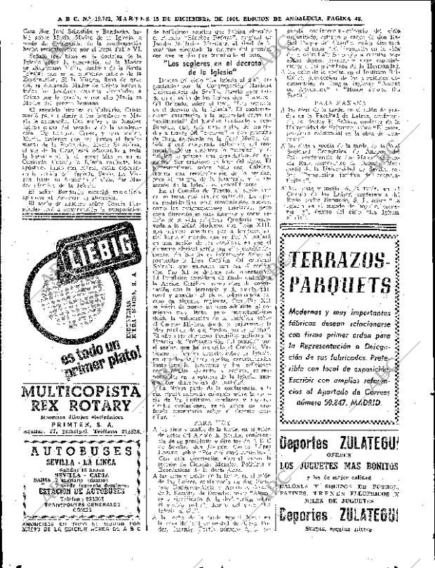 ABC SEVILLA 15-12-1964 página 48