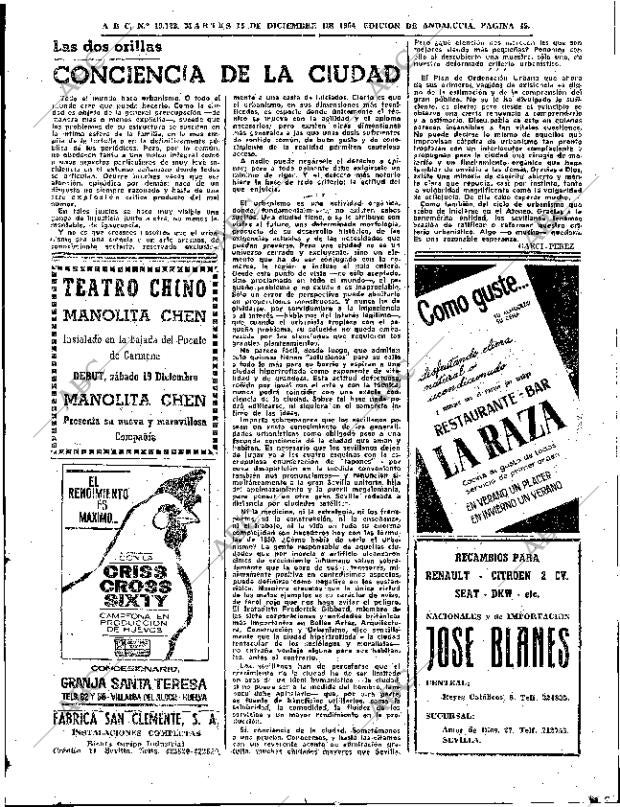 ABC SEVILLA 15-12-1964 página 49