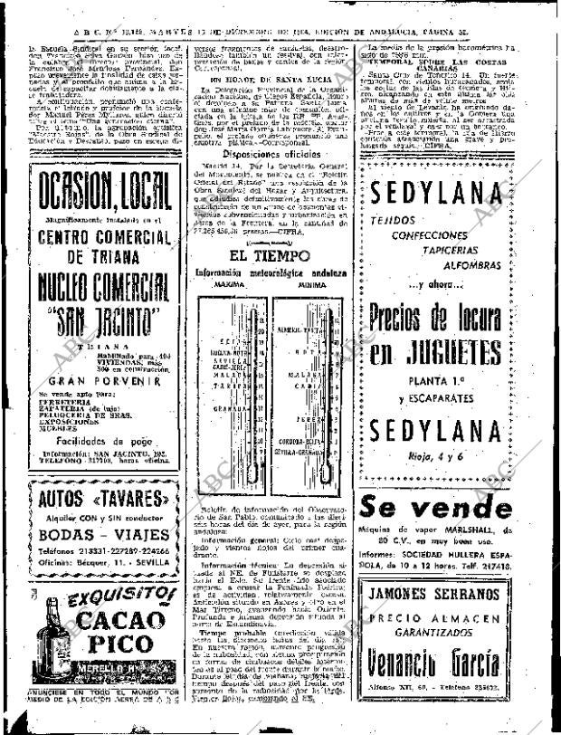 ABC SEVILLA 15-12-1964 página 52