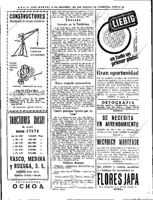 ABC SEVILLA 15-12-1964 página 58