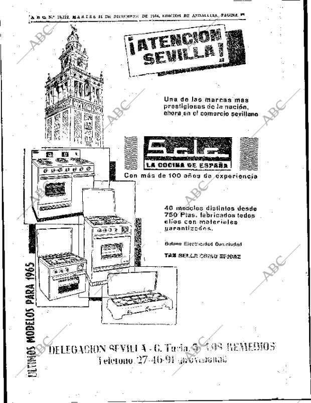 ABC SEVILLA 15-12-1964 página 64