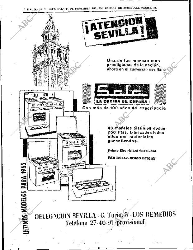 ABC SEVILLA 16-12-1964 página 44