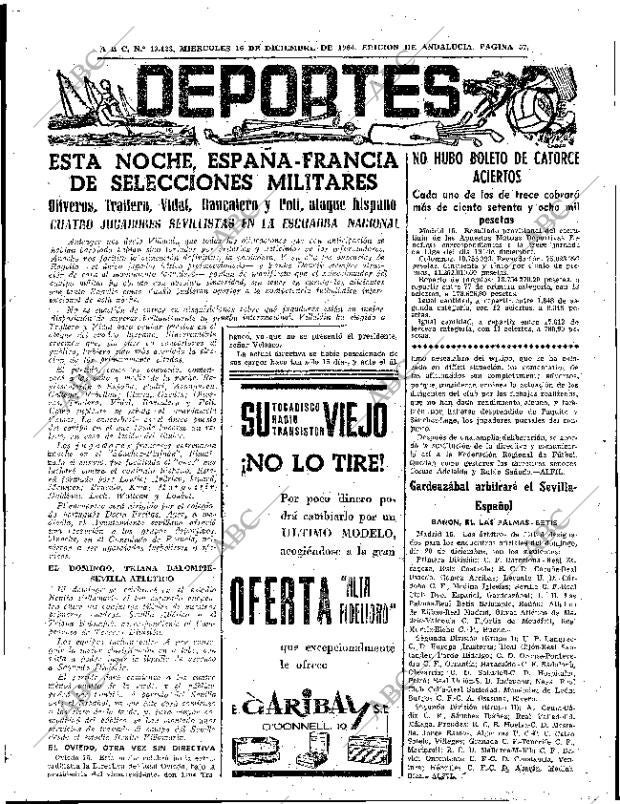 ABC SEVILLA 16-12-1964 página 57