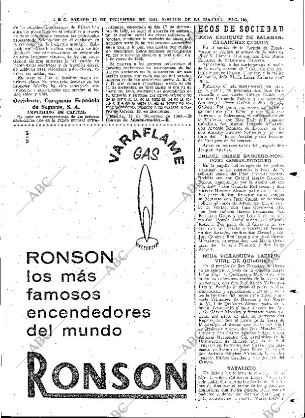 ABC MADRID 19-12-1964 página 105