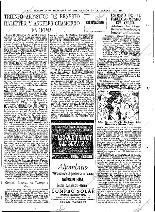 ABC MADRID 19-12-1964 página 113