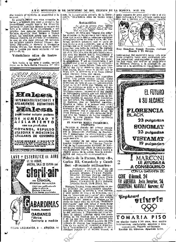 ABC MADRID 23-12-1964 página 110