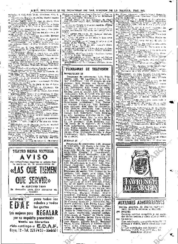 ABC MADRID 23-12-1964 página 113