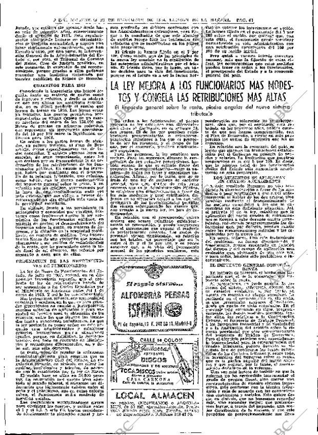 ABC MADRID 23-12-1964 página 67