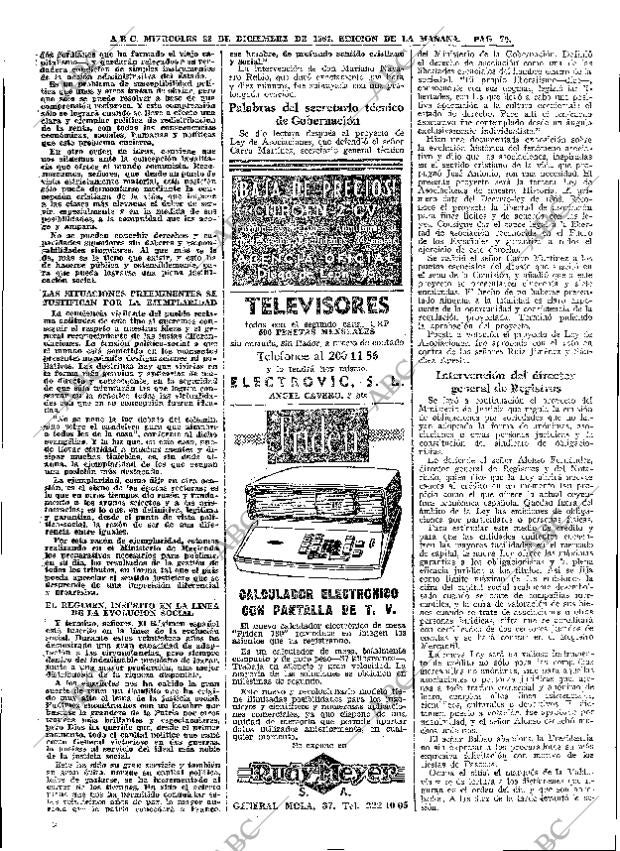 ABC MADRID 23-12-1964 página 70