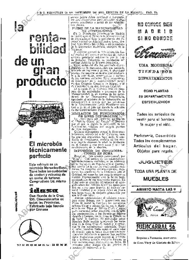 ABC MADRID 23-12-1964 página 72