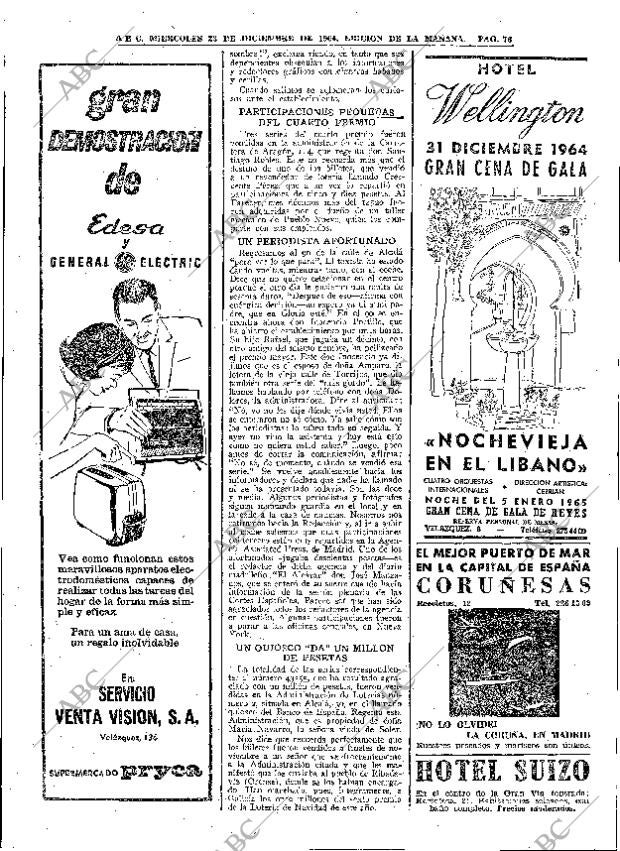 ABC MADRID 23-12-1964 página 76