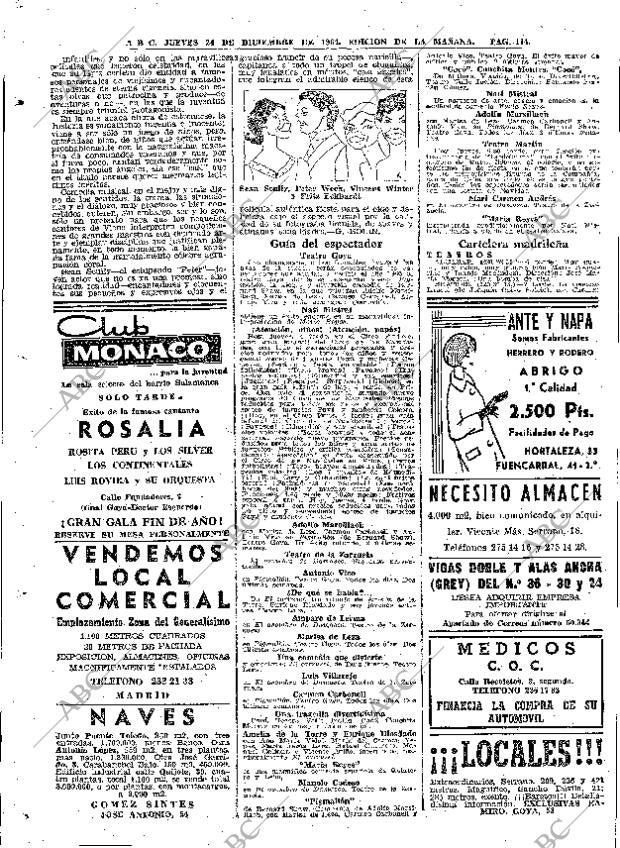 ABC MADRID 24-12-1964 página 114