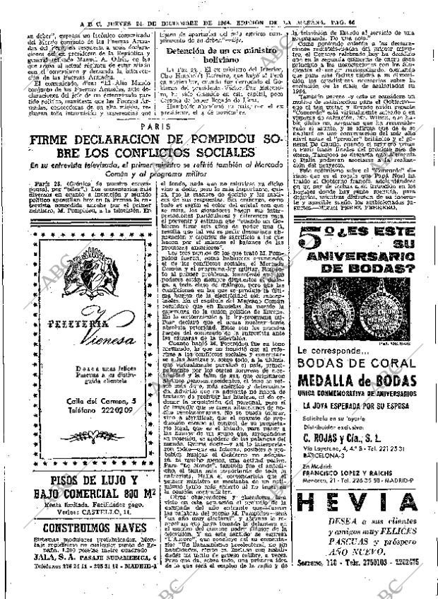 ABC MADRID 24-12-1964 página 66