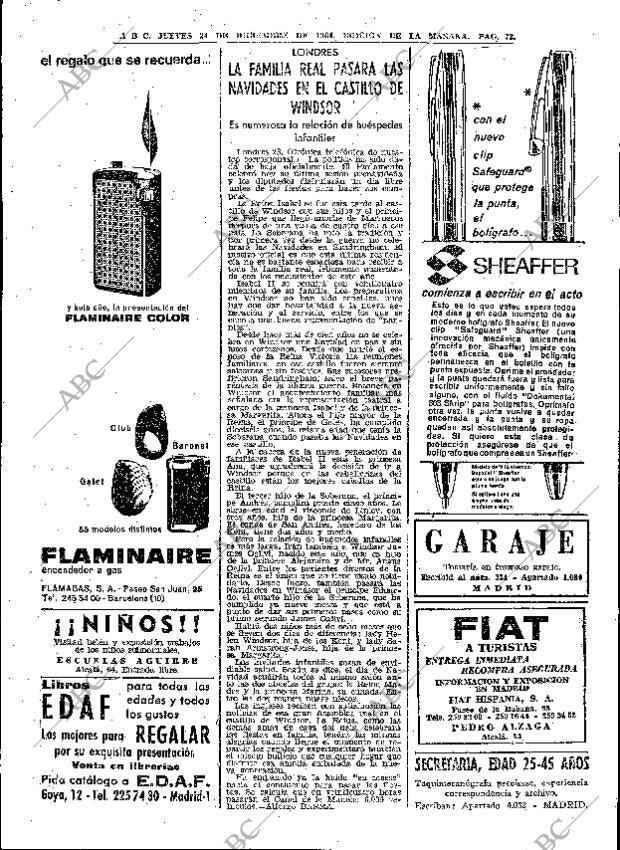 ABC MADRID 24-12-1964 página 72