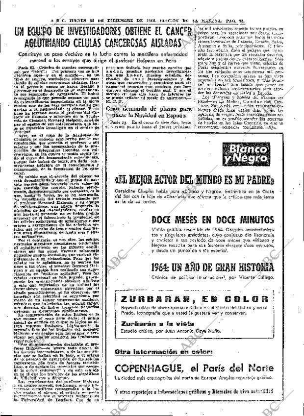 ABC MADRID 24-12-1964 página 73