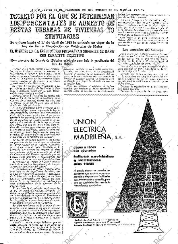 ABC MADRID 24-12-1964 página 75