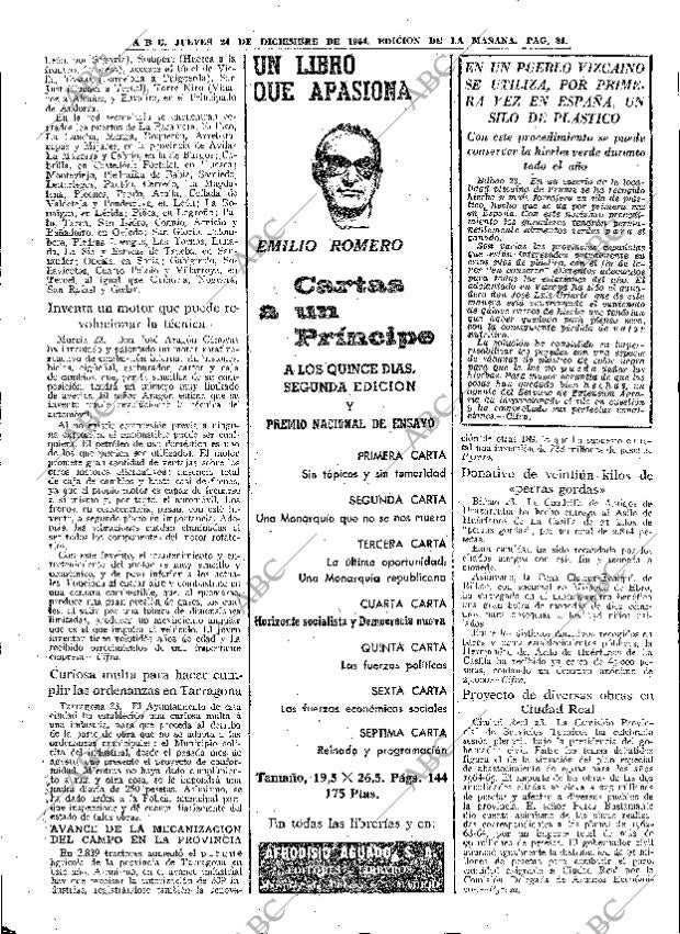 ABC MADRID 24-12-1964 página 84
