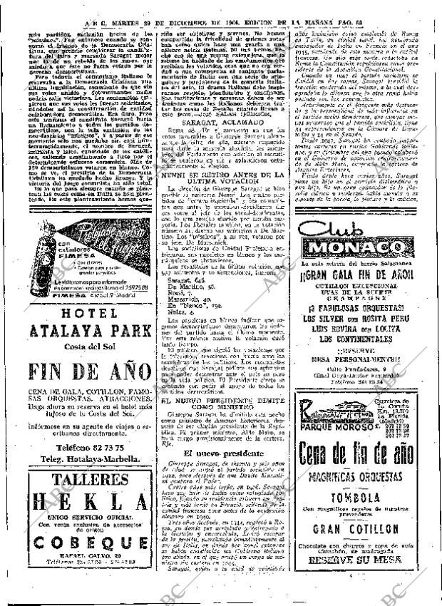 ABC MADRID 29-12-1964 página 66