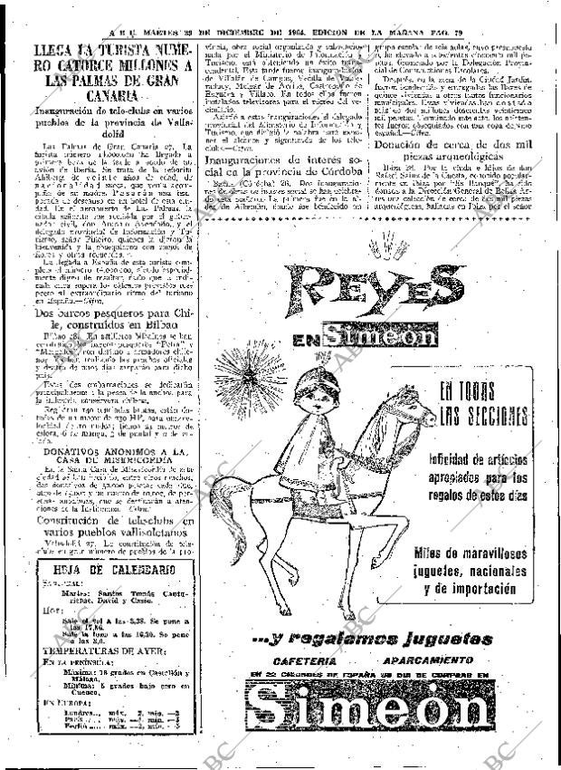 ABC MADRID 29-12-1964 página 79