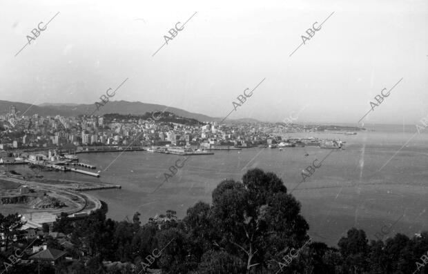 Vista general de la ciudad de Vigo desde el monte la Guía (Pontevedra)