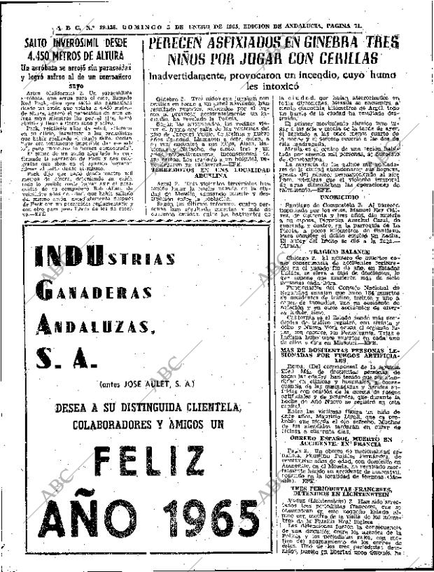 ABC SEVILLA 03-01-1965 página 71