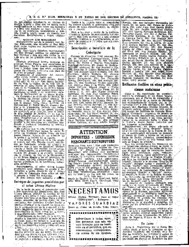 ABC SEVILLA 06-01-1965 página 23