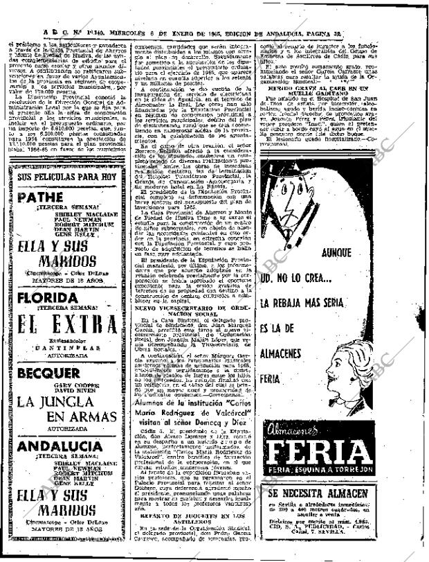 ABC SEVILLA 06-01-1965 página 32