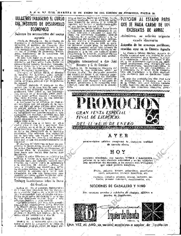 ABC SEVILLA 12-01-1965 página 23