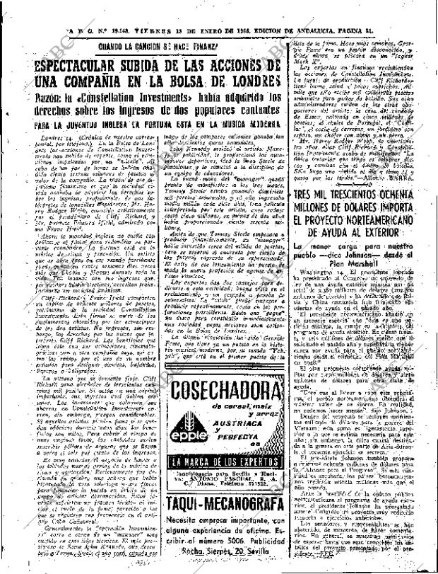 ABC SEVILLA 15-01-1965 página 21