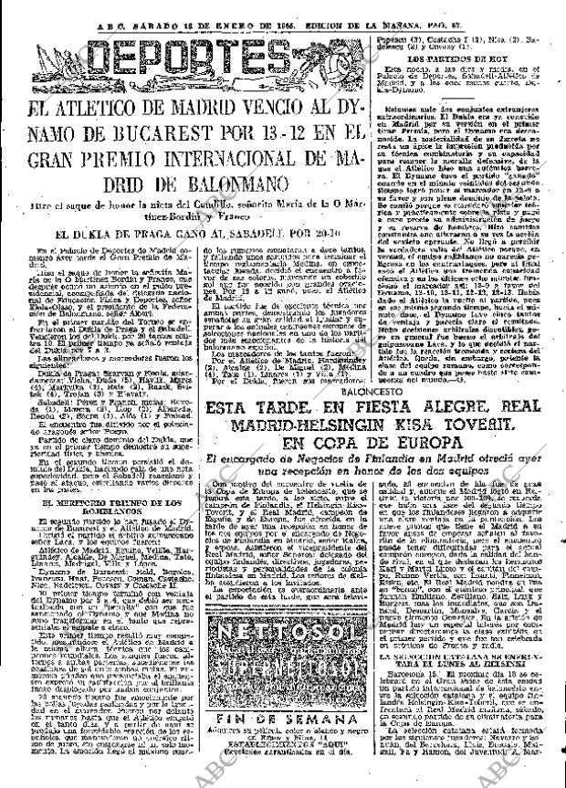 ABC MADRID 16-01-1965 página 57