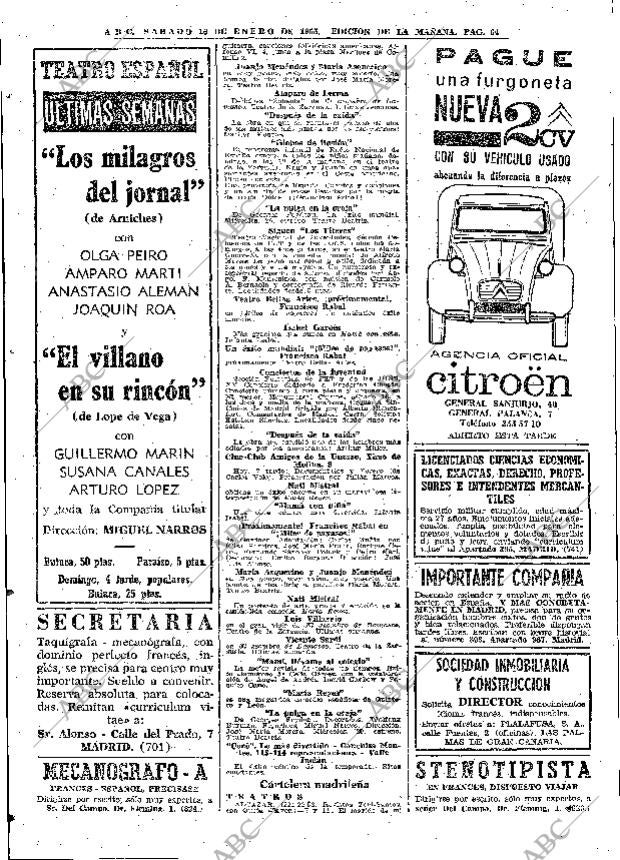 ABC MADRID 16-01-1965 página 64