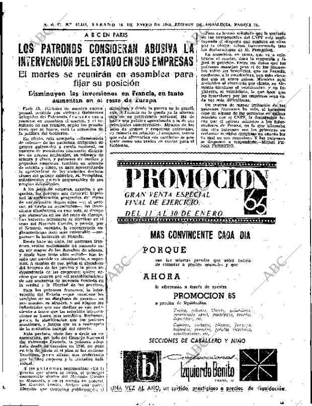 ABC SEVILLA 16-01-1965 página 21