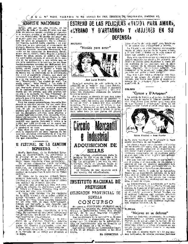 ABC SEVILLA 16-01-1965 página 47