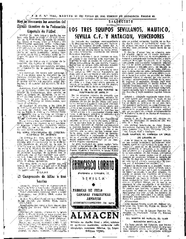 ABC SEVILLA 19-01-1965 página 45