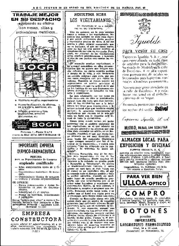 ABC MADRID 28-01-1965 página 42