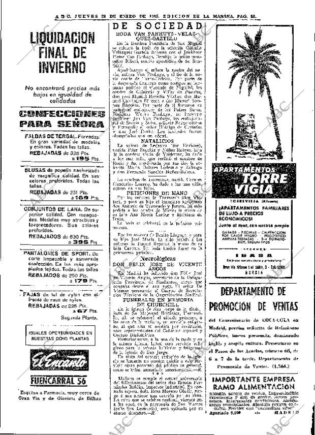 ABC MADRID 28-01-1965 página 52