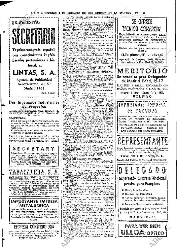 ABC MADRID 03-02-1965 página 64