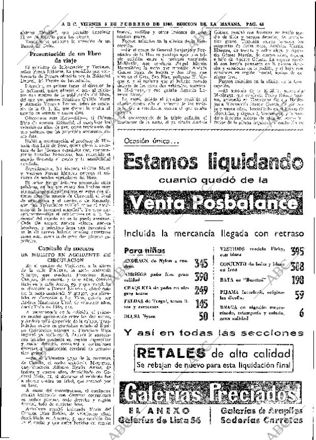 ABC MADRID 05-02-1965 página 45