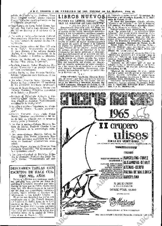 ABC MADRID 05-02-1965 página 49