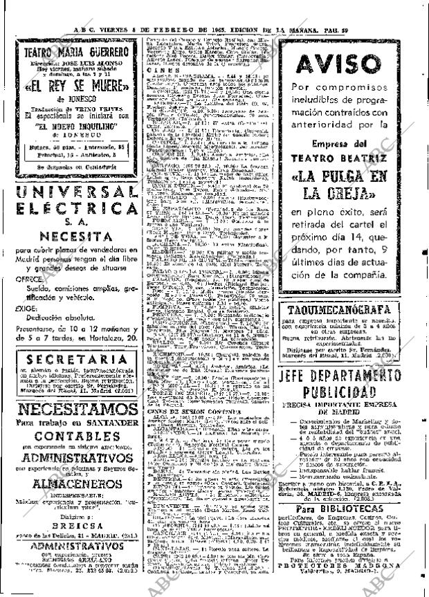 ABC MADRID 05-02-1965 página 59