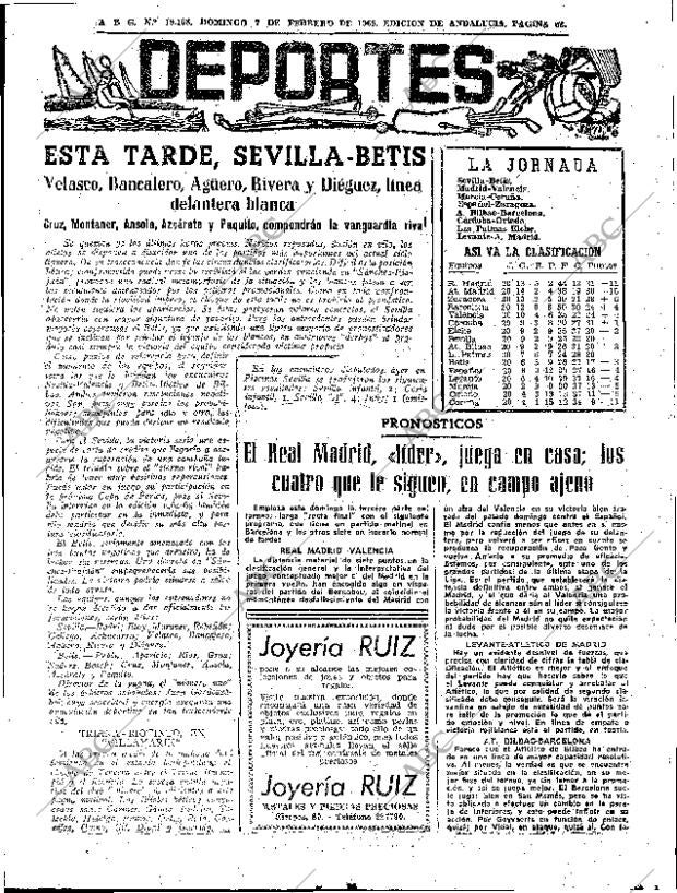 ABC SEVILLA 07-02-1965 página 63