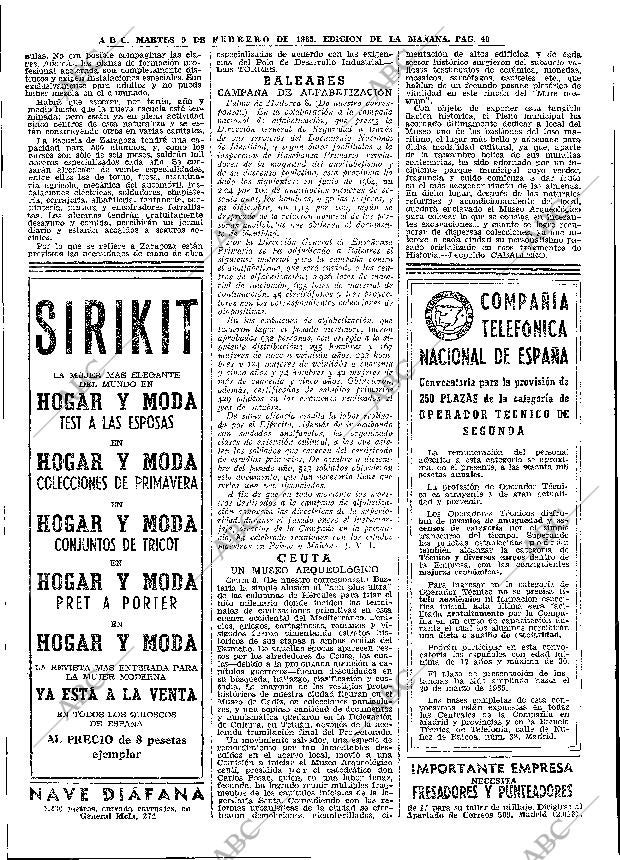 ABC MADRID 09-02-1965 página 40