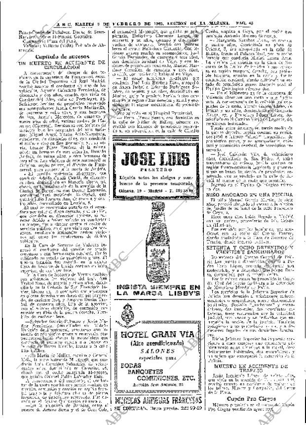 ABC MADRID 09-02-1965 página 45