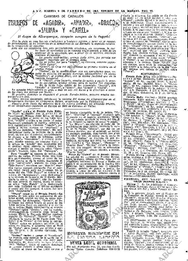 ABC MADRID 09-02-1965 página 57
