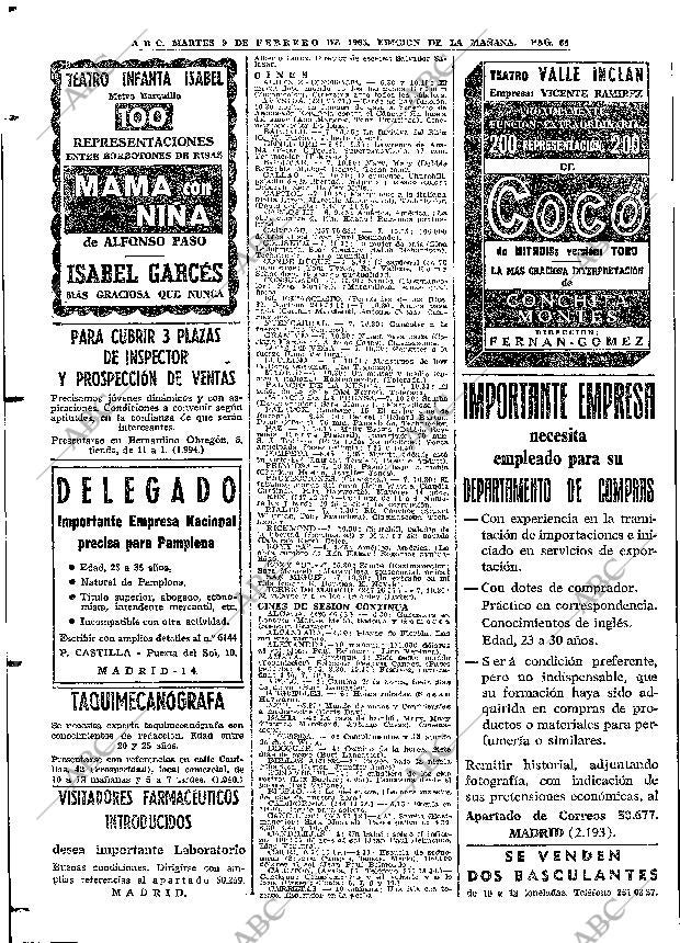 ABC MADRID 09-02-1965 página 64