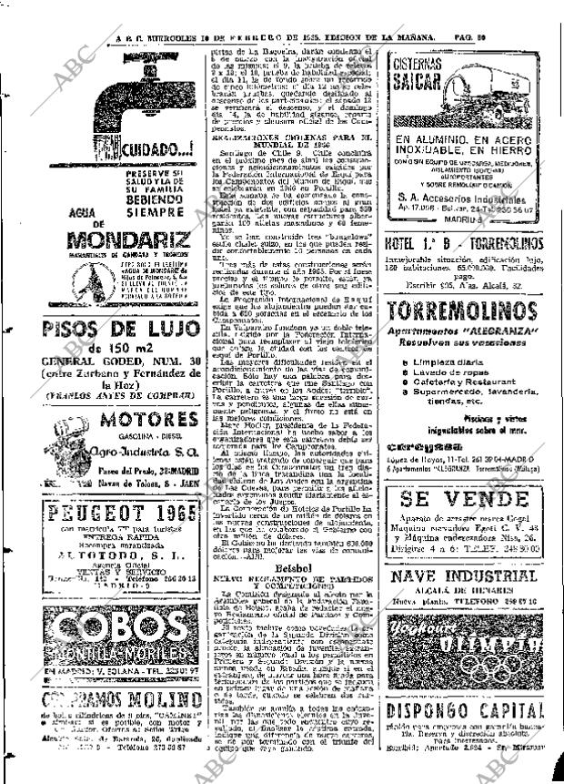 ABC MADRID 10-02-1965 página 60