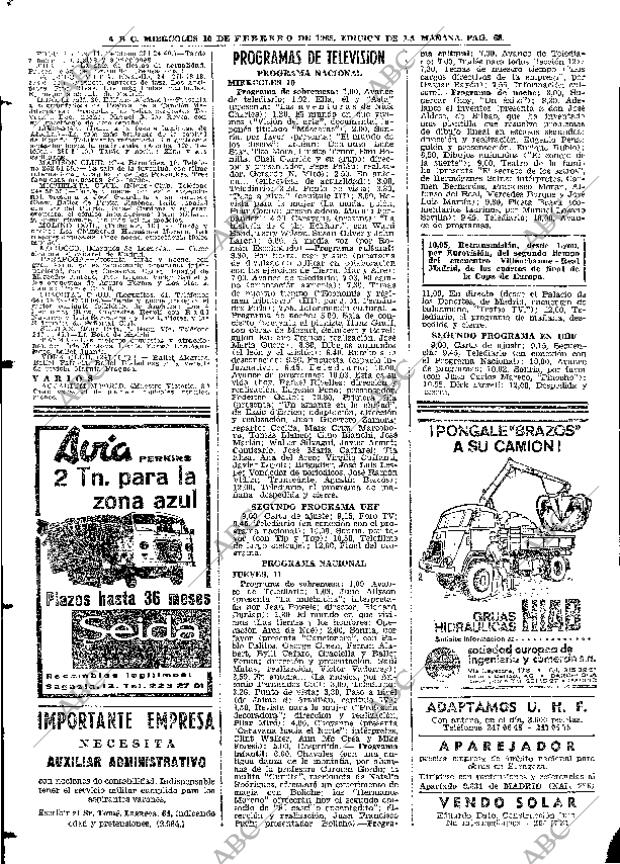 ABC MADRID 10-02-1965 página 68