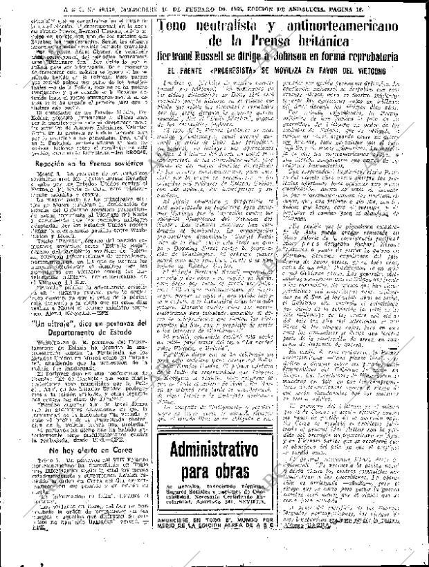 ABC SEVILLA 10-02-1965 página 18