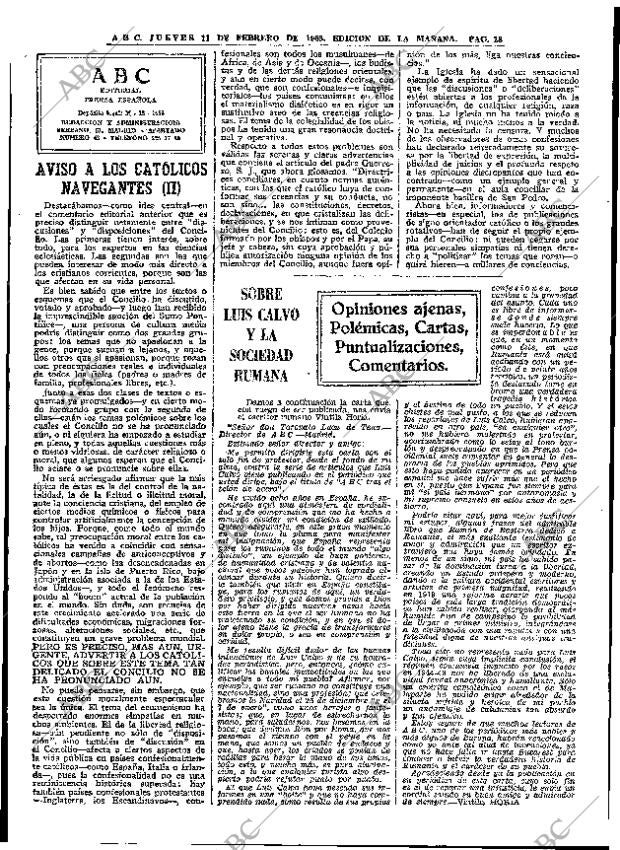 ABC MADRID 11-02-1965 página 28