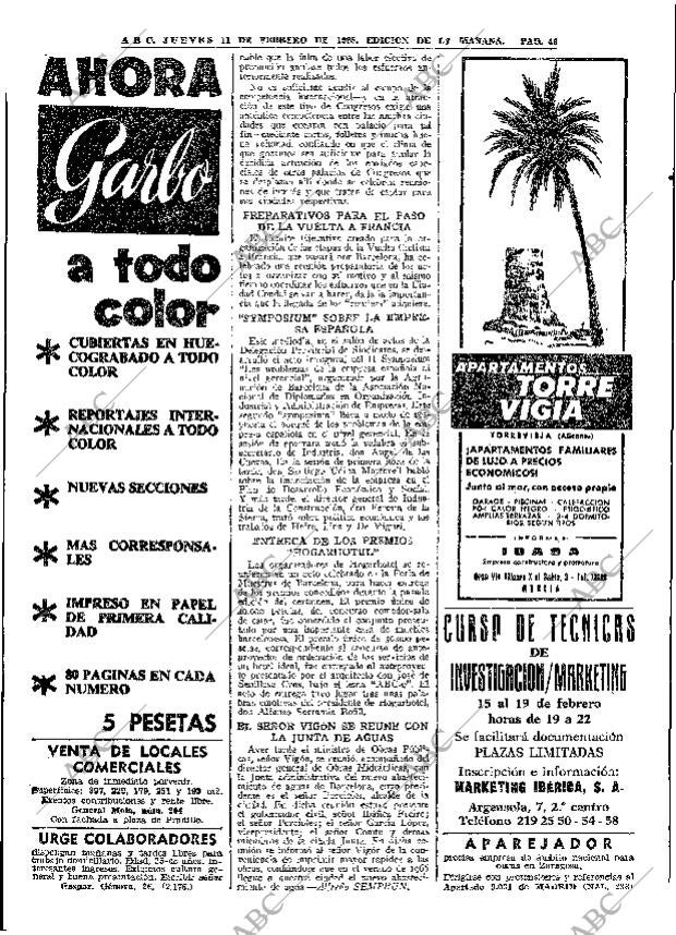 ABC MADRID 11-02-1965 página 46